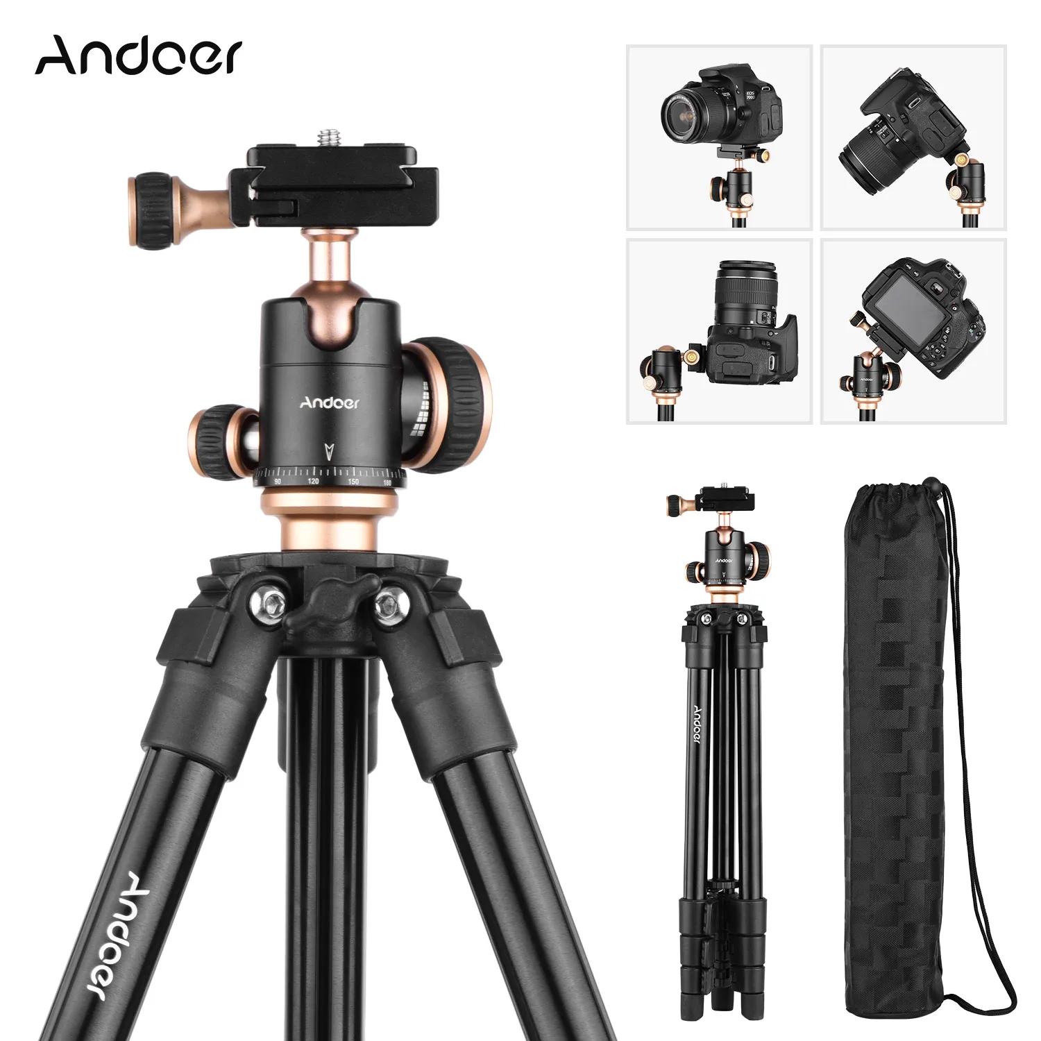 Andoer Q160SA trépieds trépied d'appareil photo avec trépied à rotule panoramique pour appareils pho