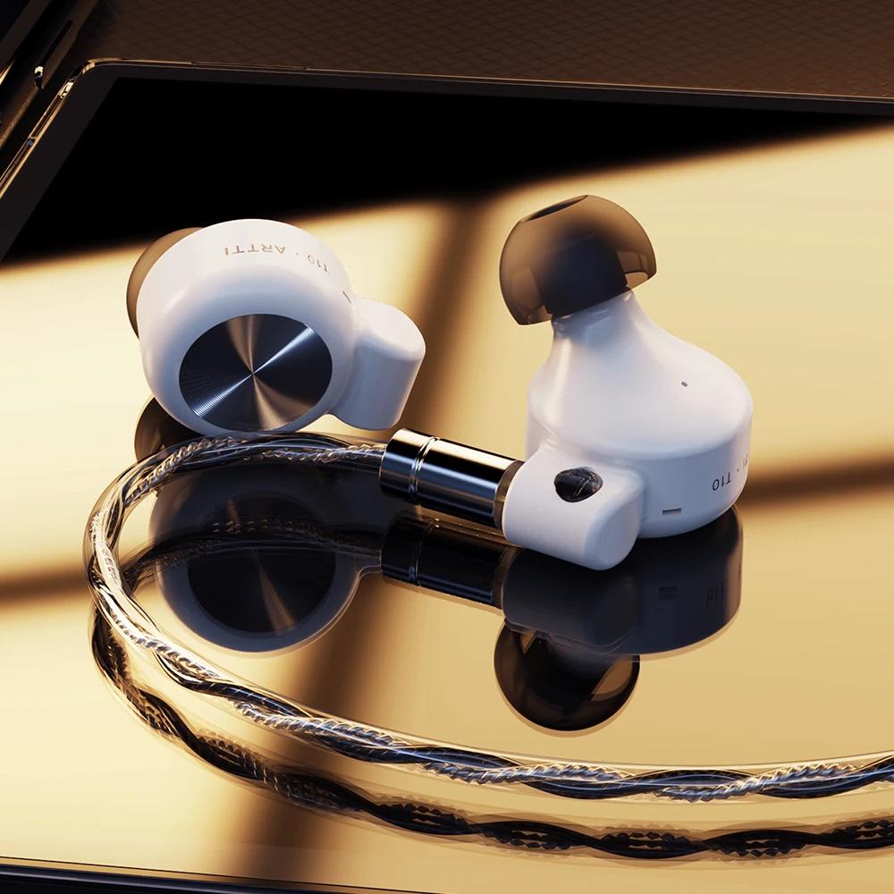 ARTTI-Écouteurs intra-auriculaires HIFI R1 & T10, IEMs 3esse, filaire, pilote dynamique, moniteur st