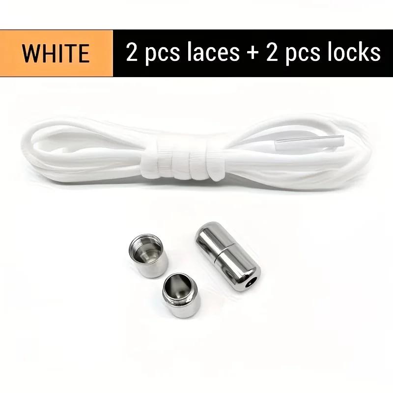 Lacets élastiques sans nœuds | Conception semi-circulaire avec fermeture métallique, lacets paress