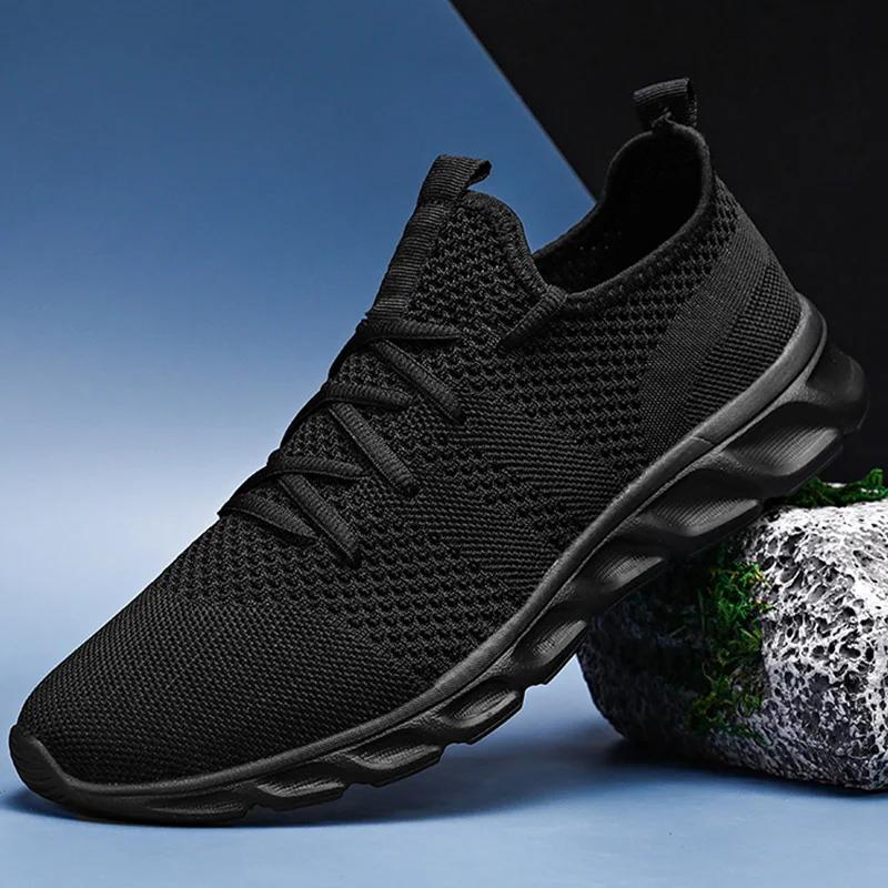 Chaussures de course en maille pour hommes, l'offre elles souples, résistantes à l'usure, chaussures
