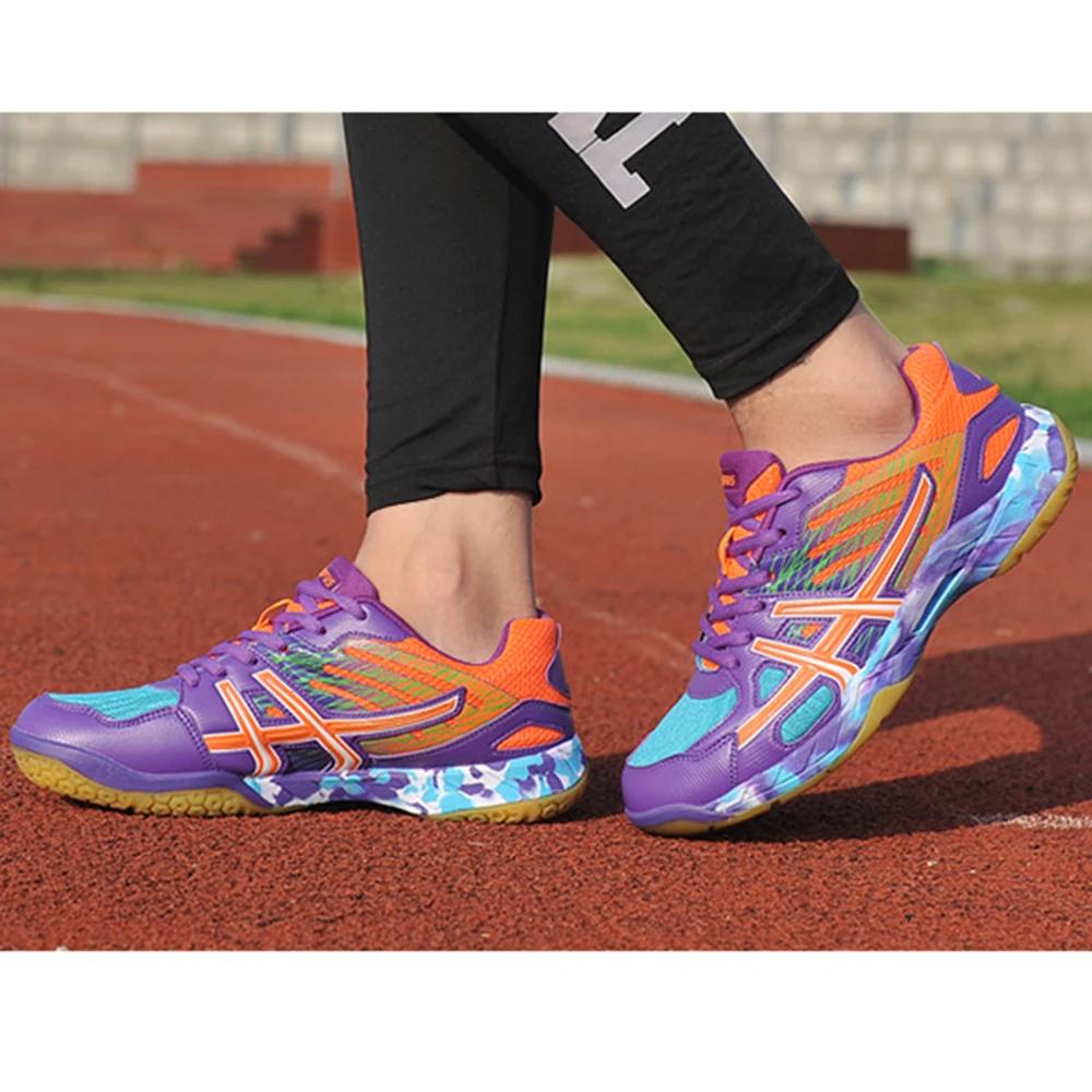 LEFUS-Chaussures de badminton professionnelles coordonnantes pour hommes, chaussures de sport respir