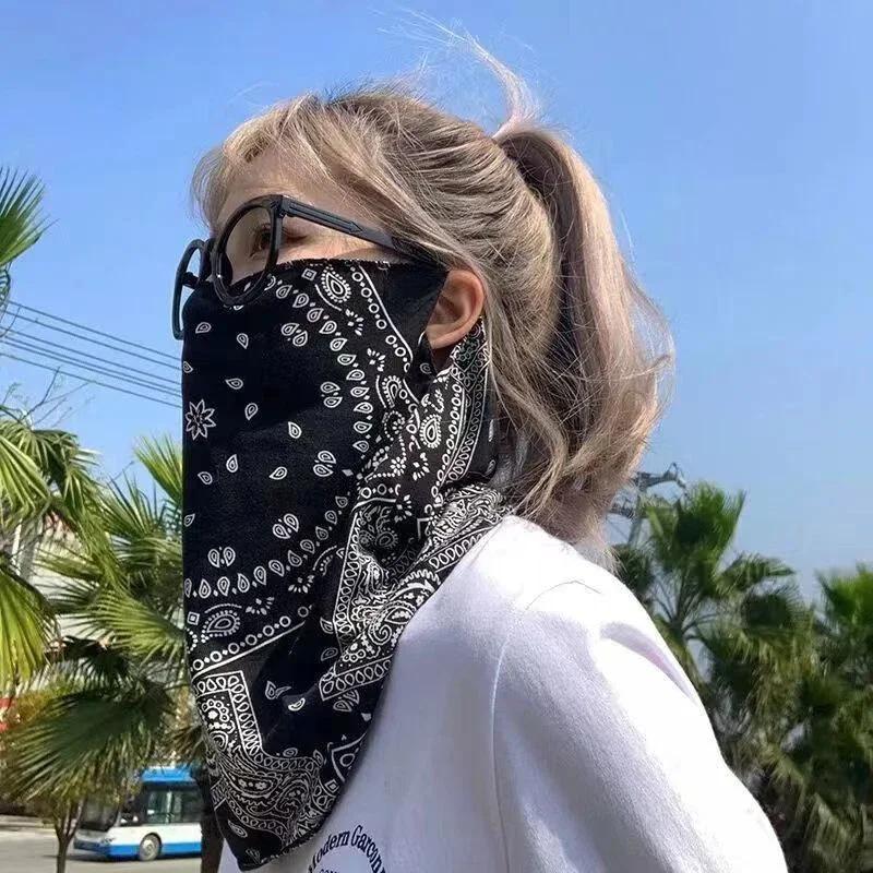 Masque de protection solaire Punk pour hommes et femmes, écharpe d'oreille, visage, cou, protection