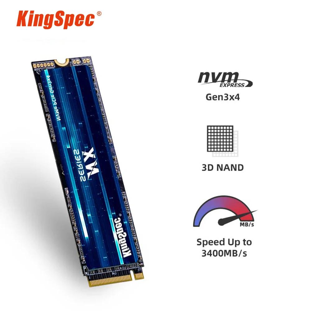 KingSpec disque dur NVME SSD, M.2 PCIe 128, avec capacité de 256 go, 512 go, 3400 go, 1 to, 2 to, vi