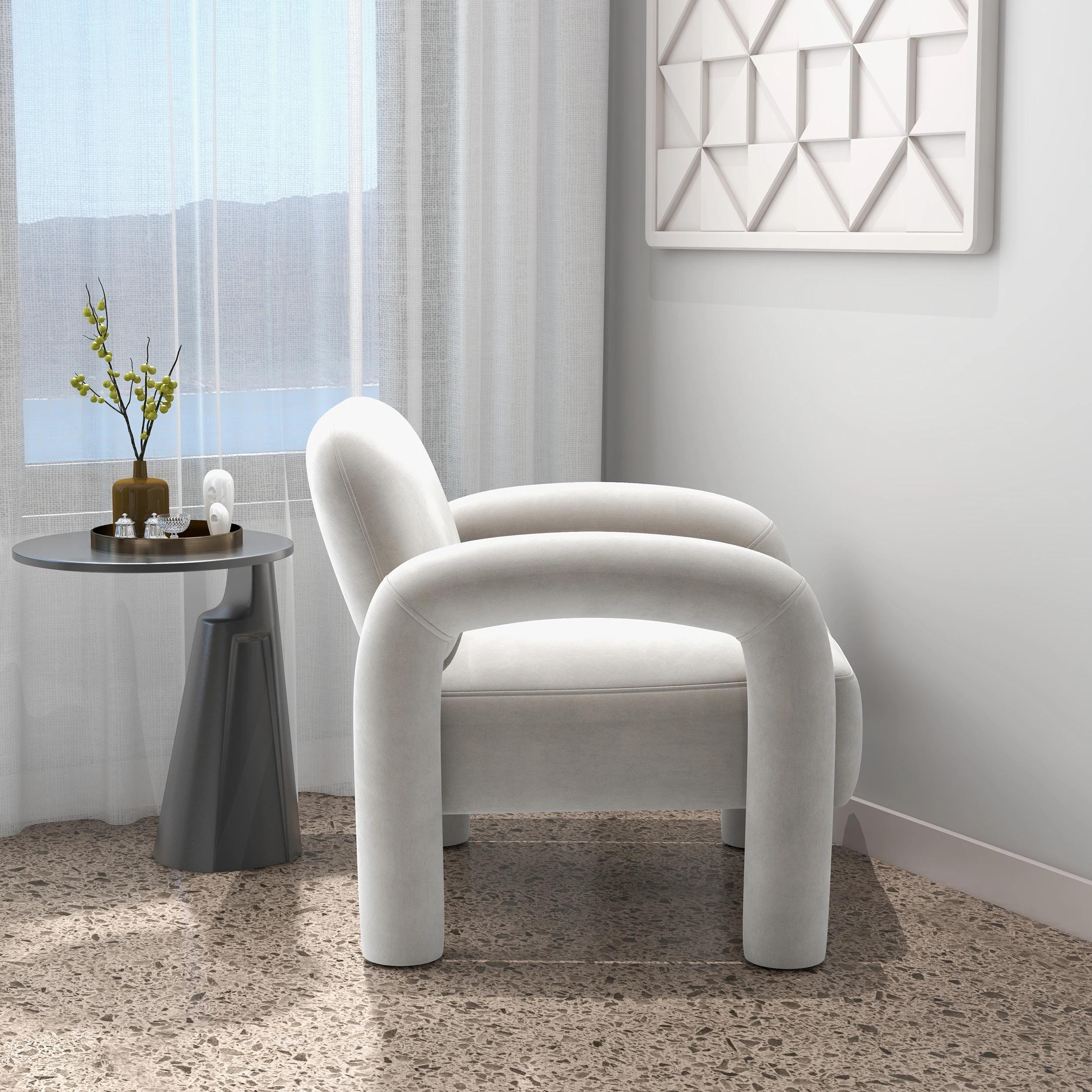SEYNAR-Chaise d'Accent Moderne en Velours pour Salon, Milieu du Siècle
