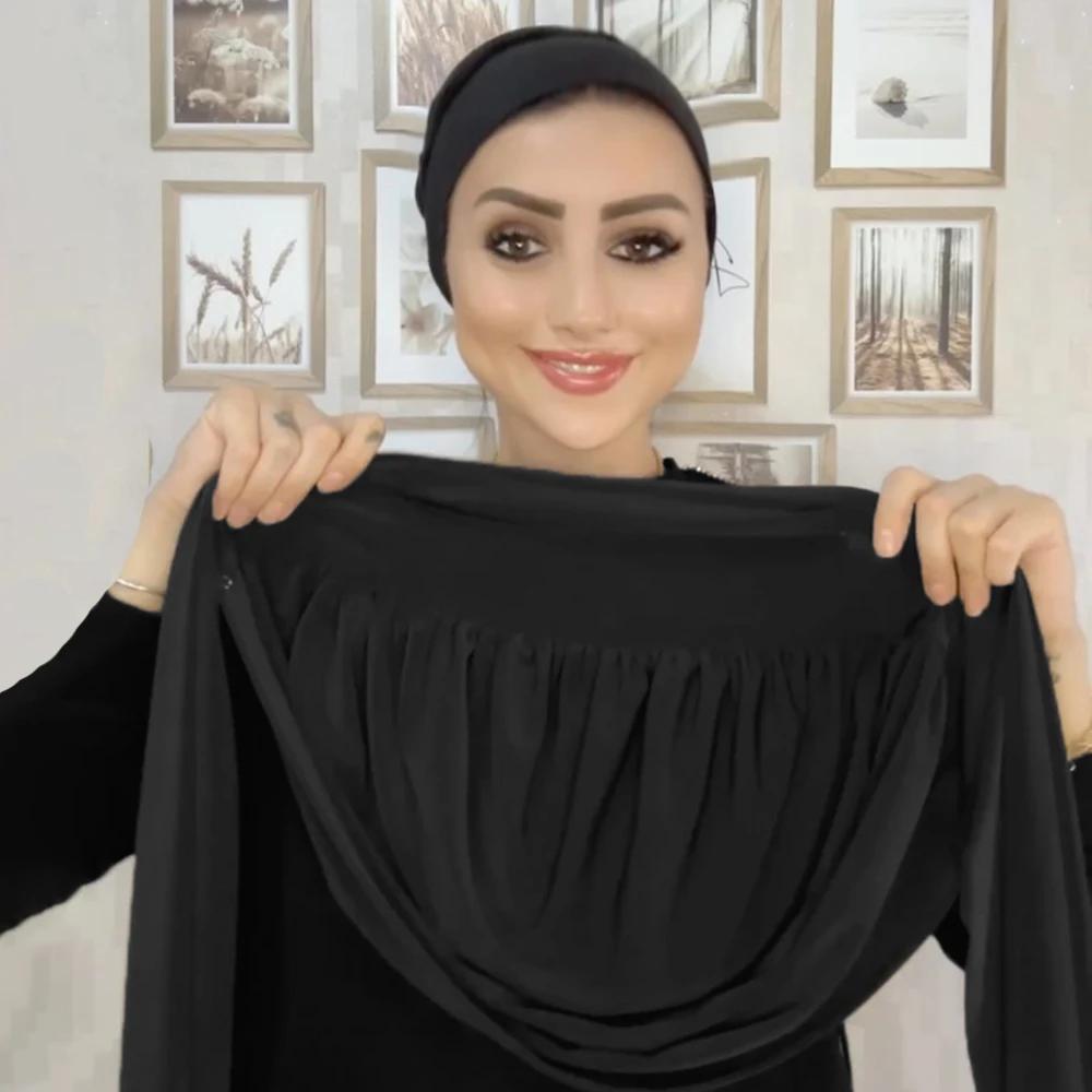 Prêt à porter fermeture Hijab instantané pour les femmes musulmanes couverture complète bandeau écha
