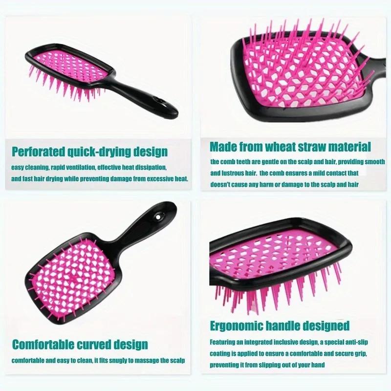 WANMEI coussin d'air peigne plastique Massage antistatique sec humide cheveux bouclés creux brosses