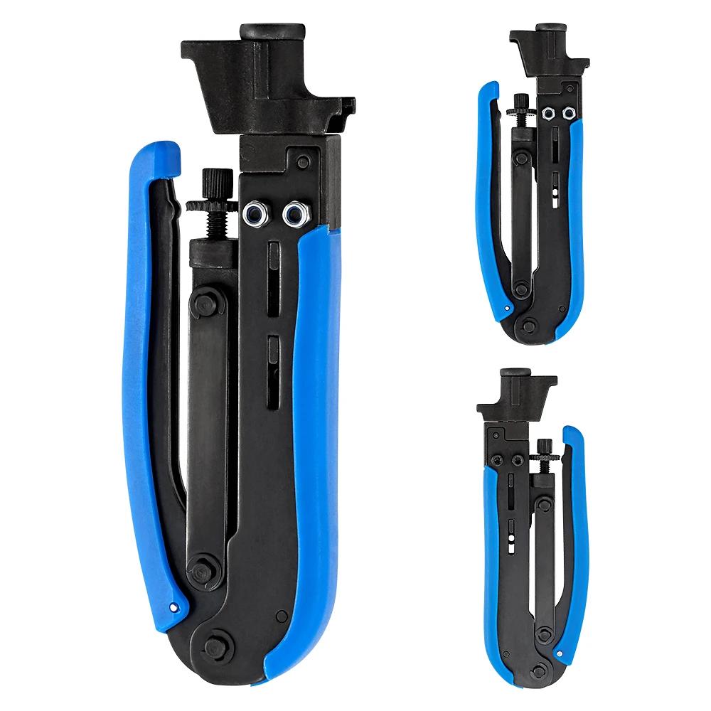 RG6 RG59 RG7 RG11 Kit d'outils de sertissage de dénudeur de fil ensemble de pinces à sertir de câble