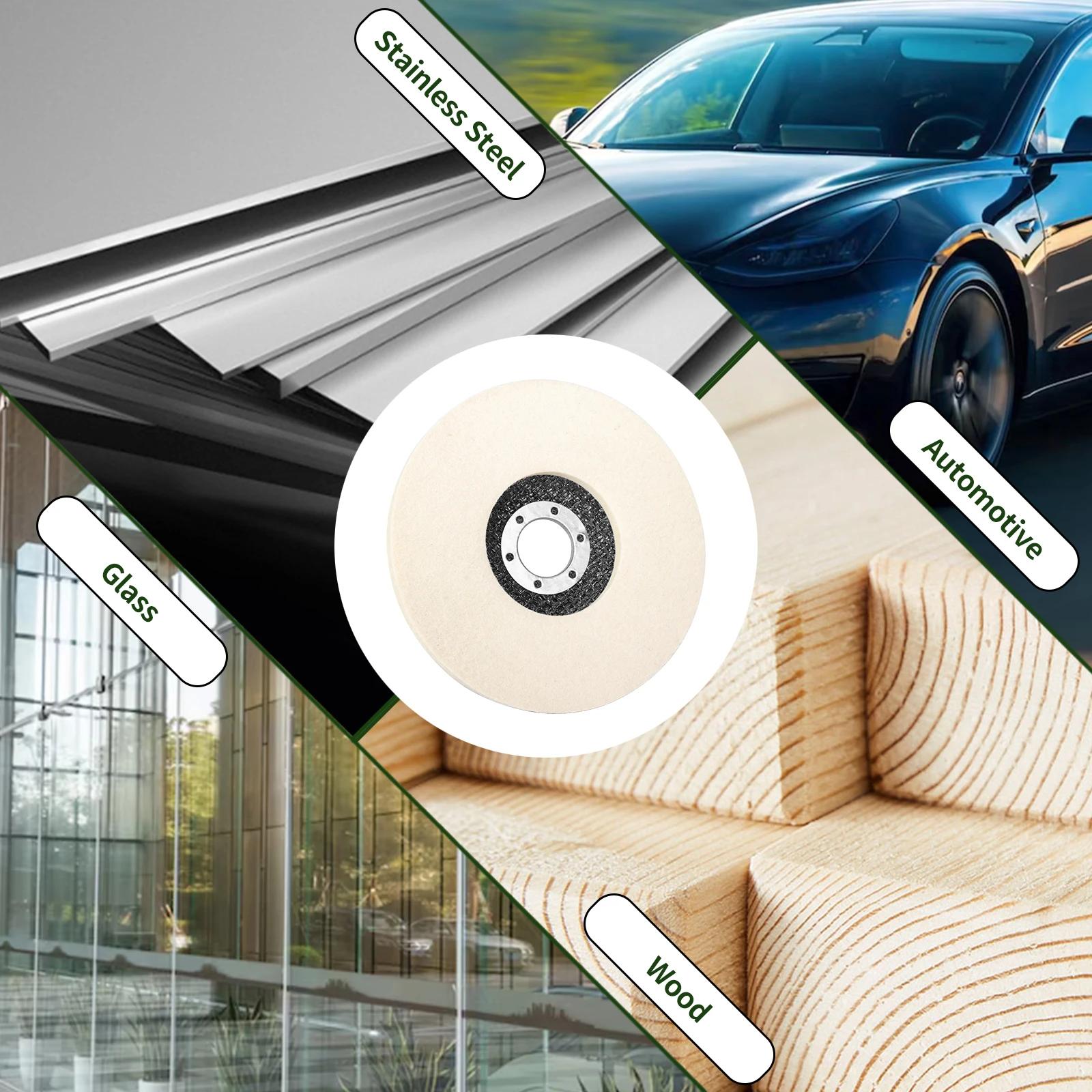3/4/4.5/5 pouces laine roues de polissage tampons de polissage meuleuse d'angle accessoires disque d