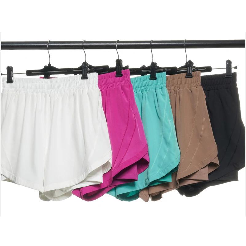 Short de course 2 en 1 pour femme, tissu tissé, poche, gym, yoga, respirant, séchage rapide, entraîn