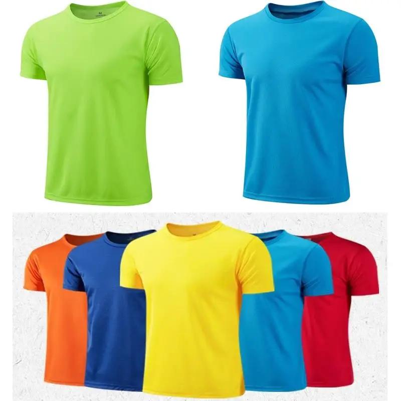 Hommes femmes séchage rapide à manches courtes Sport T-Shirt maillots de gymnastique Fitness chemise