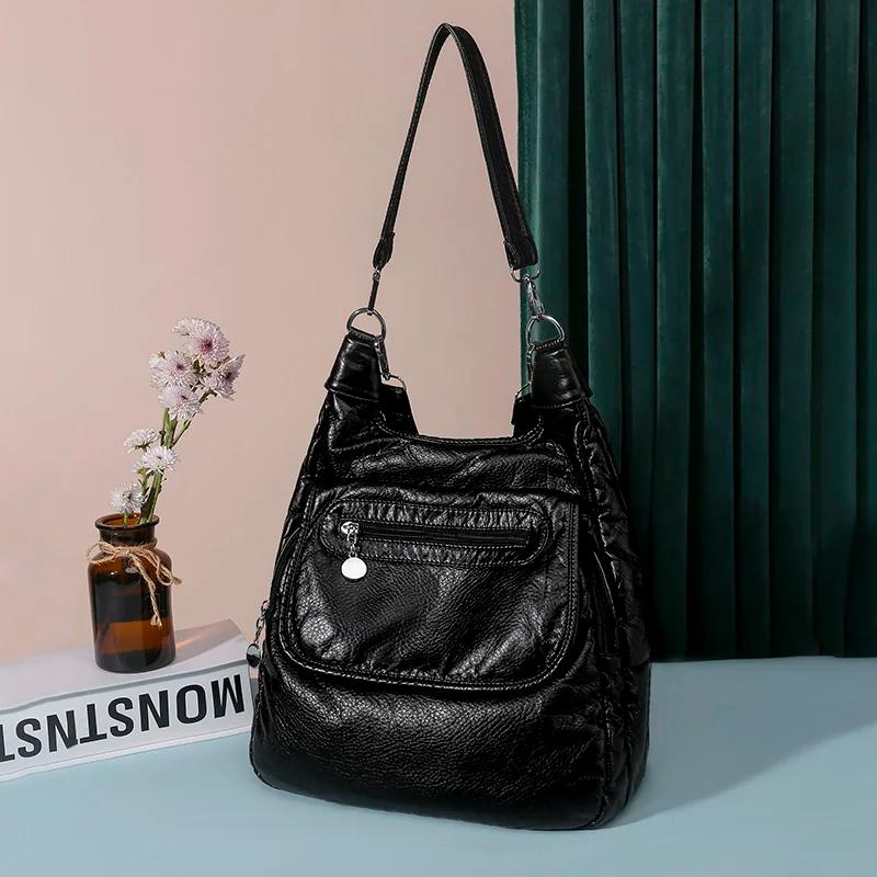 Sacs multifonctions sacs à main de haute qualité Bookbag sacs d'école en cuir souple pour adolescent