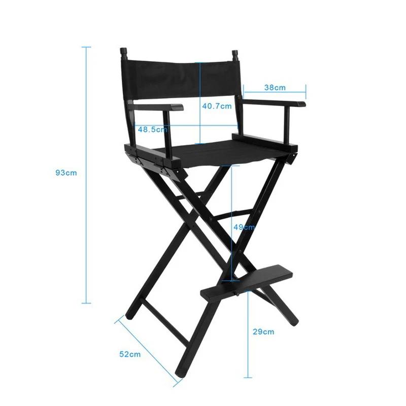 SELENS-Chaise Pliante Portable en Bois Massif, Équipement de Réalisateur, Chaise de Maquillage en To