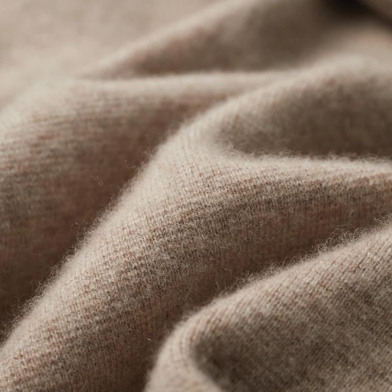 Cardigan en cachemire à col imbibé pour hommes, chemise épaissie, pull monochrome, veste en laine mé