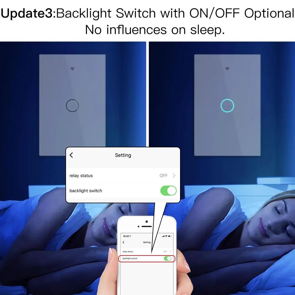 MOES-Joli d'éclairage intelligent WiFi, RF433, pas de fil d'al-melon, feu unique, vie intelligente,
