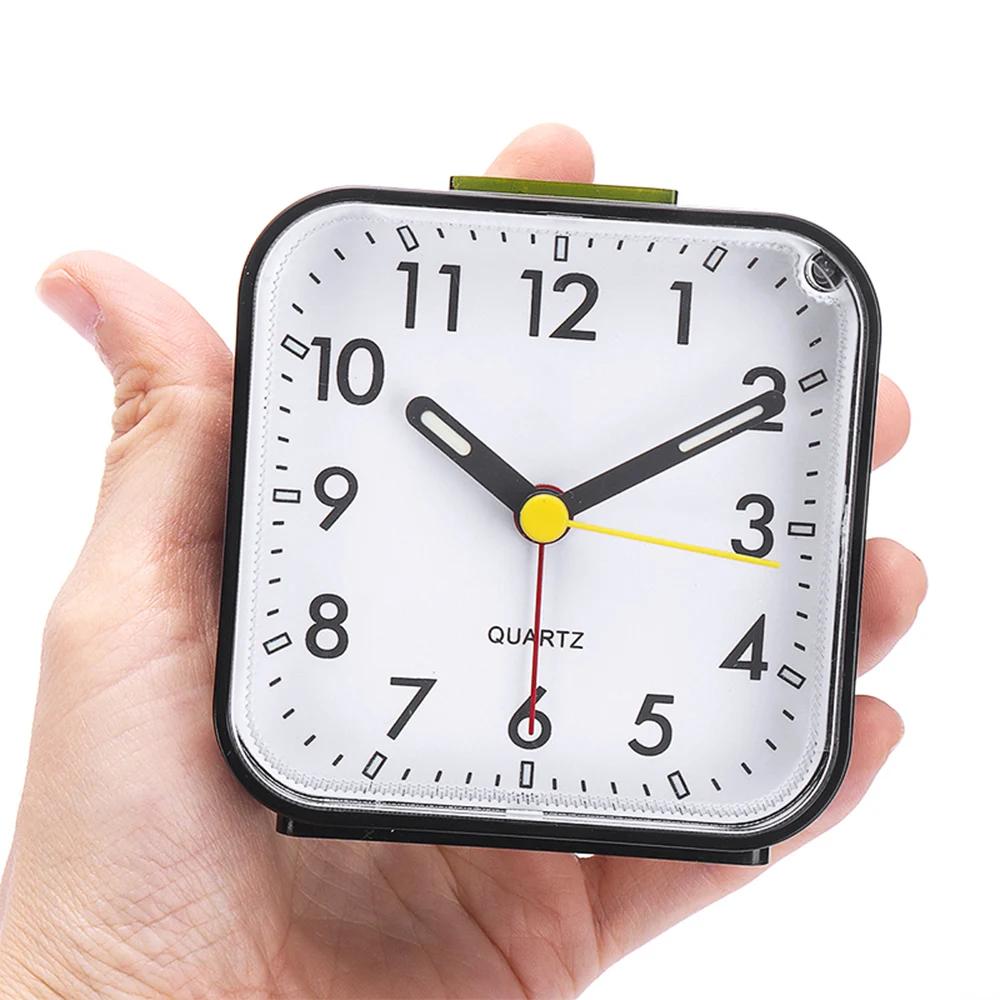 Réveil analogique silencieux, petite horloge à Quartz analogique silencieuse et sans tic-tac avec Sn