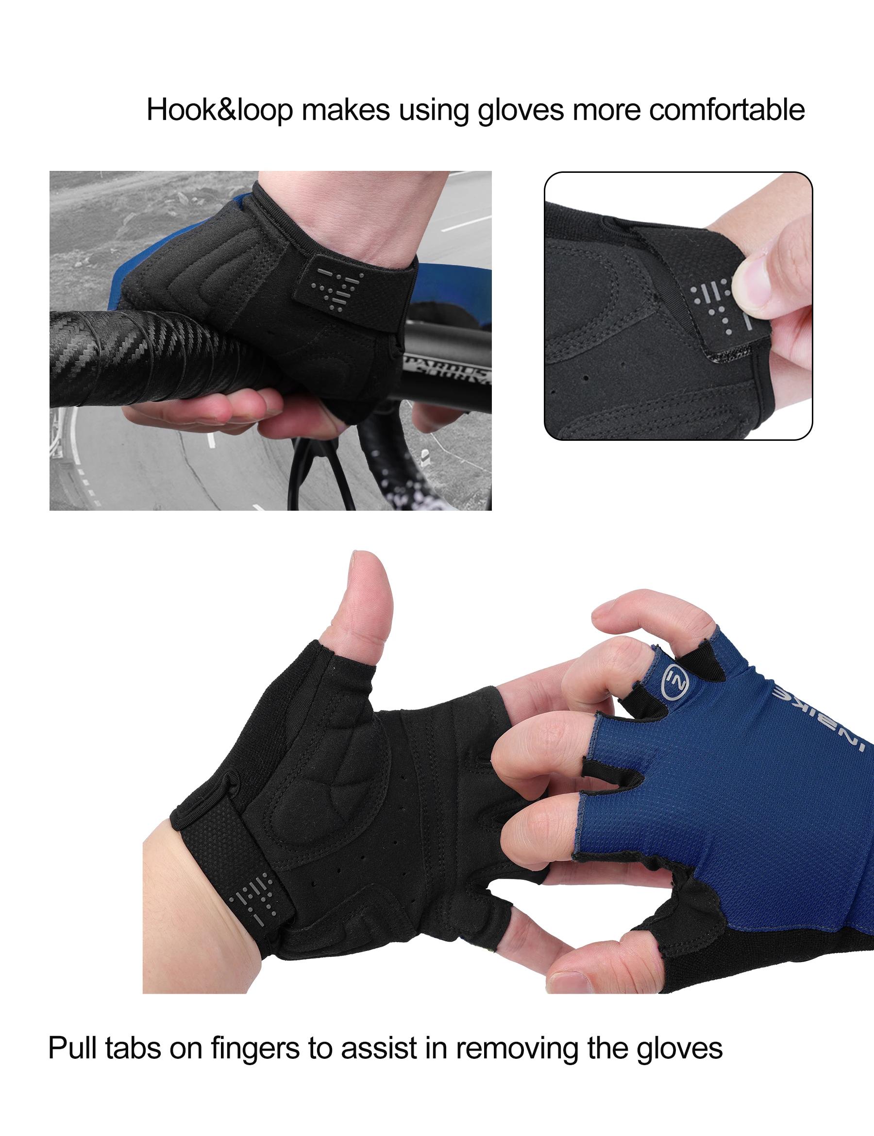 INBIKE demi doigt gants de cyclisme été gants de vélo Absorption des chocs respirant VTT gants vtt a