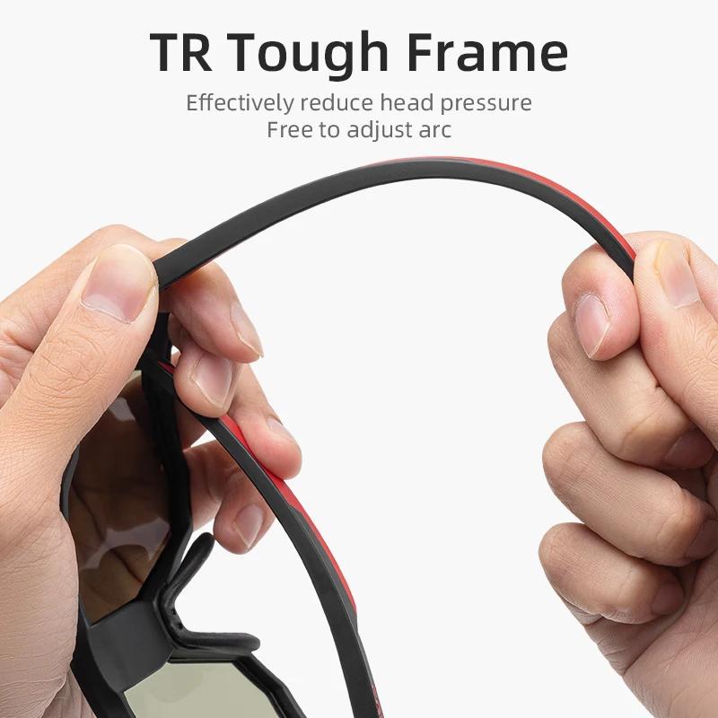 ROCKBROS Smart LCD lunettes photochromiques cyclisme lunettes polarisées UV400 électronique changeme
