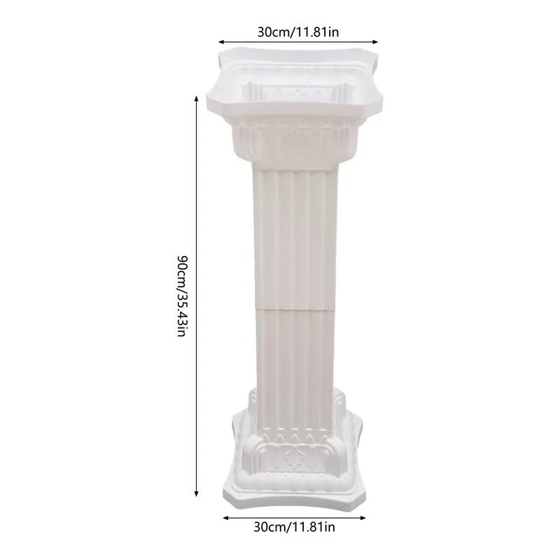 Colonne de support de fleurs de fête de pilier romain de mariage, décor de fond en plastique, décora