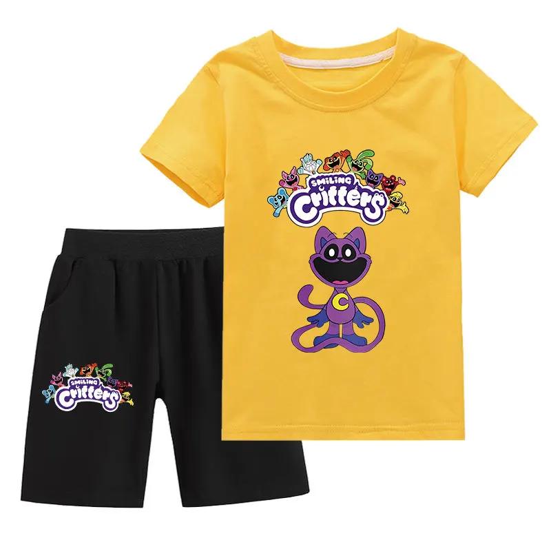 Hot souriant Critters Catnap garçon vêtements été coton à manches courtes t-shirt + Short Costume fi