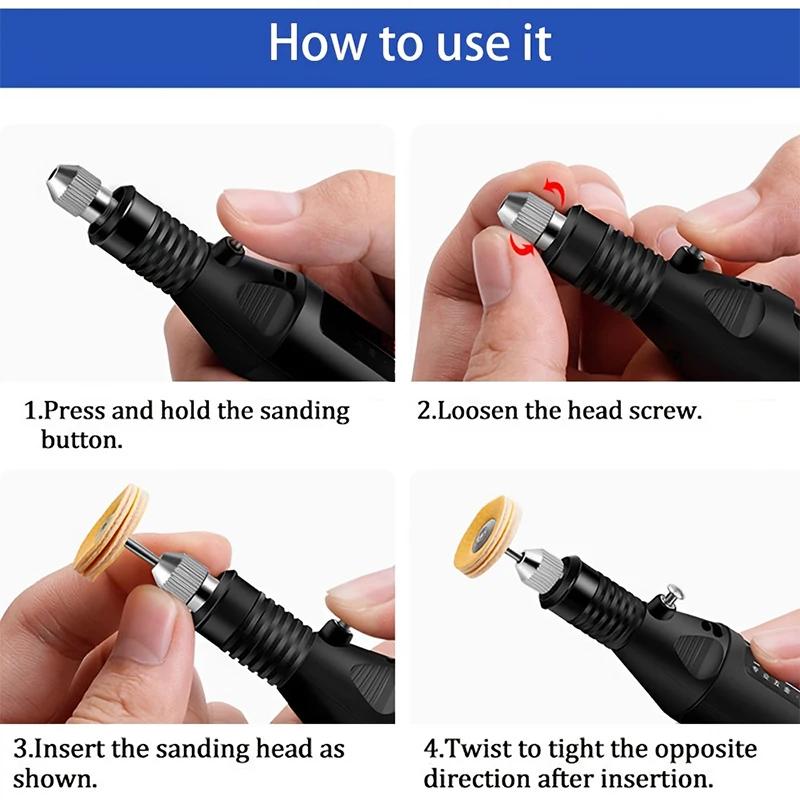 JANGKLIFE 9V Mini perceuse électrique stylo de sculpture vitesse Variable outils rotatifs Kit graveu