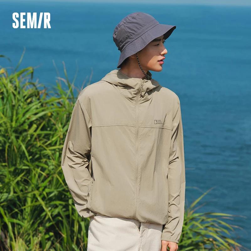 Veste UV Homme Semir 2026 à Capuche Effet Rafraîchissant Style Couple Coupe Droite Décontractée Tend