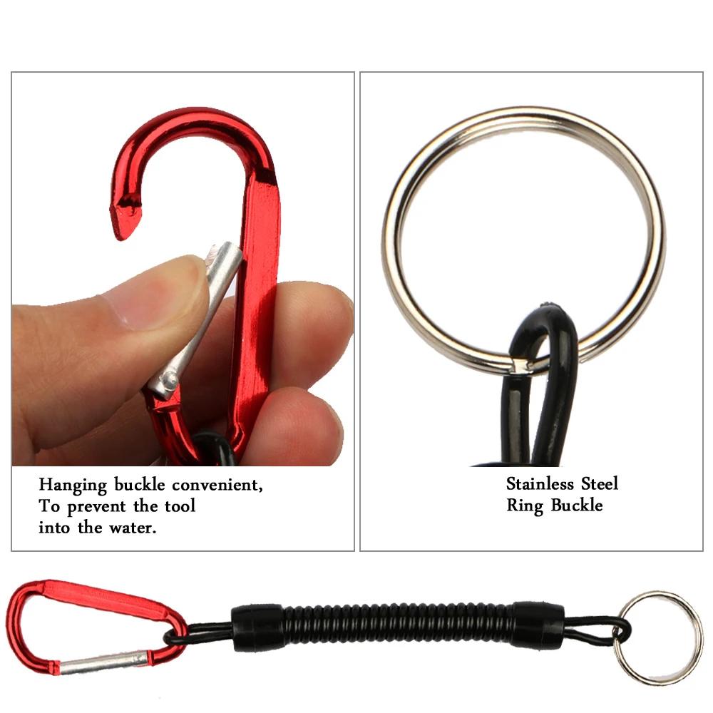 Goture 3 pièces lanière de pêche 12 cm/15 cm/18 cm corde de pêche en bateau attache enroulée rétract