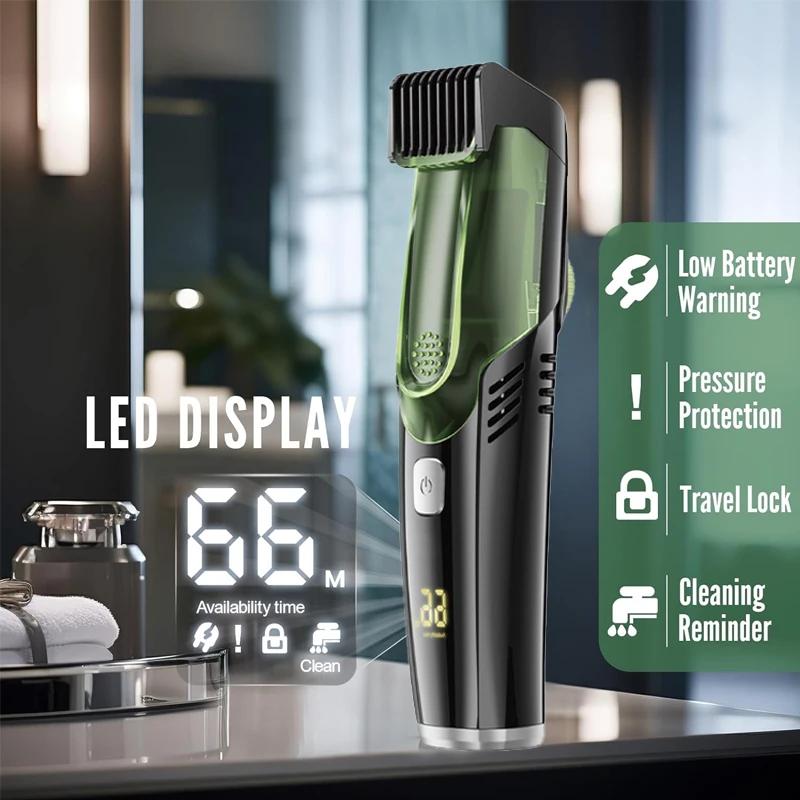 Tondeuse à barbe sans fil pour hommes, rasoir électrique Rechargeable avec 20 garnitures, tondeuse s