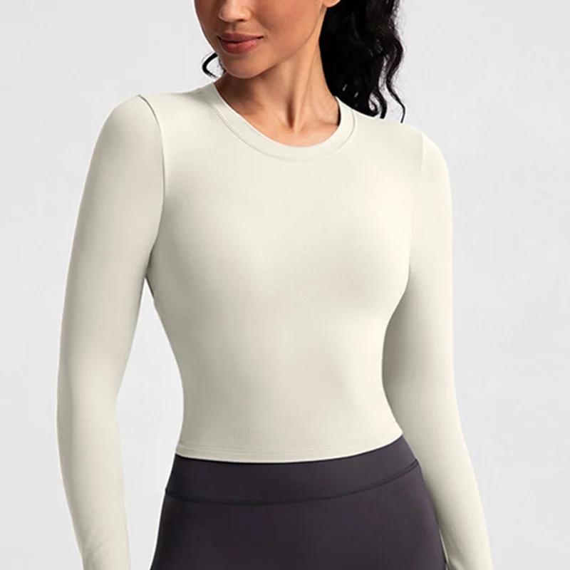 Cloud Hide – chemises de Yoga noires pour femmes, chemisier à manches longues, grande taille, haut d