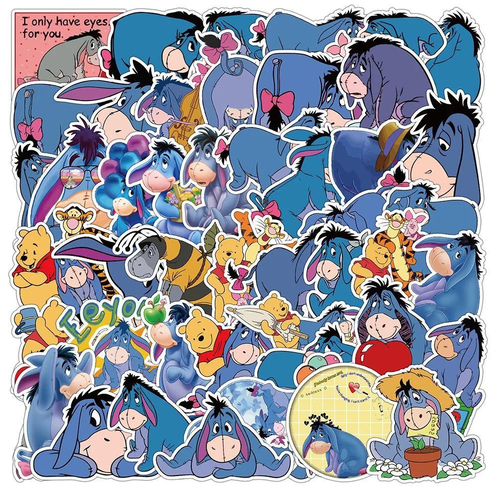 10/30/50 PIÈCES Disney Kawaii Pooh Bear Calme Vieux Gris Bourriquet Dessin Animé Autocollants BRICOL