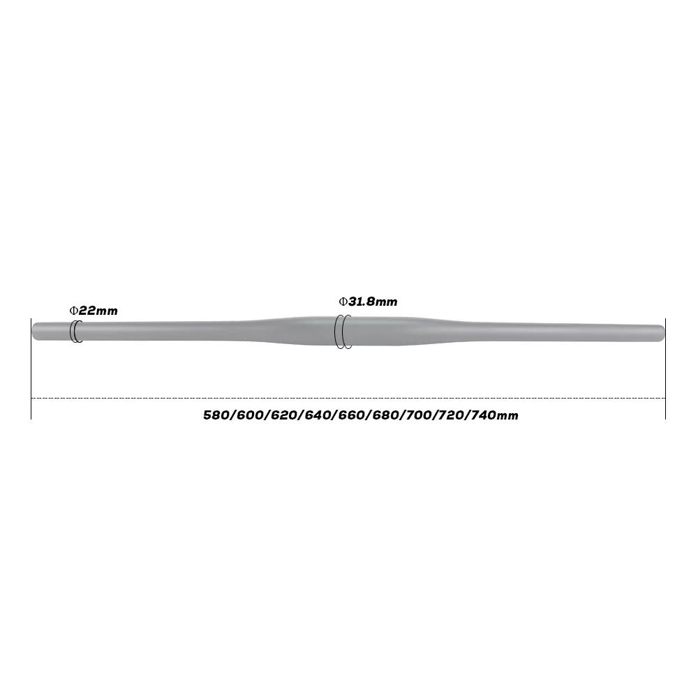 Guidon de vélo entièrement en fibre de carbone à 9 degrés, guidon de course tout-terrain XC, diamètr