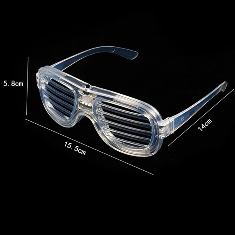 Lunettes de soleil néon phosphorescentes pour fête d'anniversaire et de mariage, lumière LED, faveur