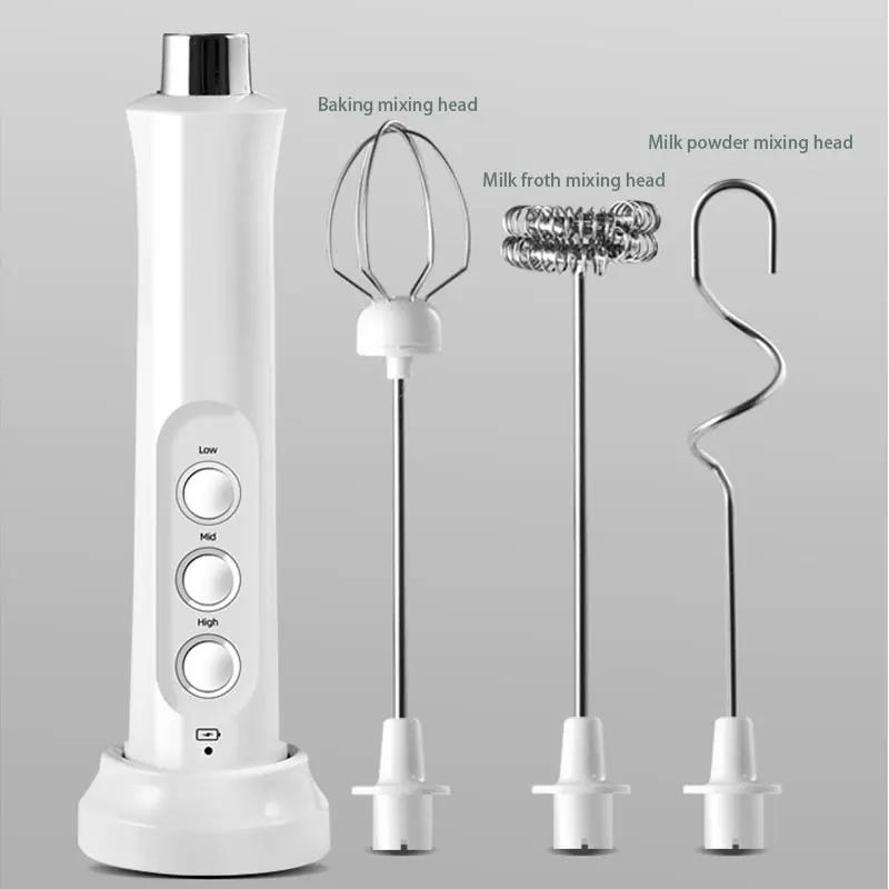 Mousseur à lait électrique Portable 3 en 1, mousseur Rechargeable Portable, mélangeur de boissons à