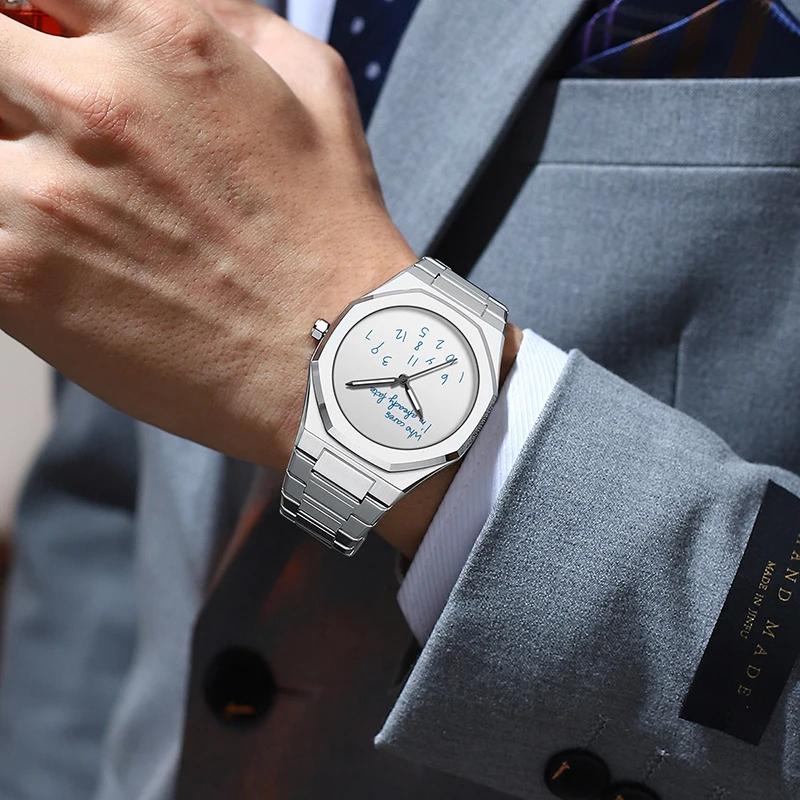 Mode luxueux exquis élégant montre pour hommes classique affaires décontracté arabe numérique bande