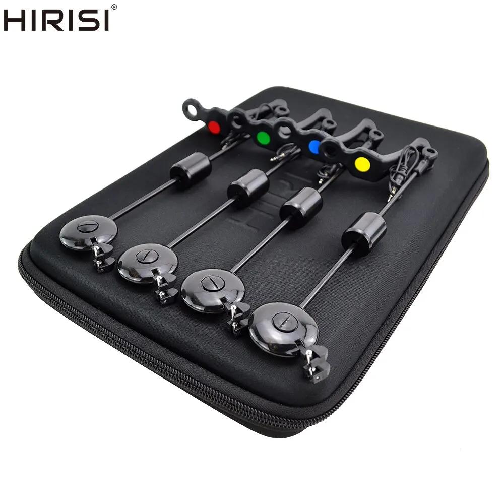 Hirisi LED Pêche À La Carpe Swingers Drop Off Indicateur 4 Couleur Dans Zipped Case Carpe Équipement