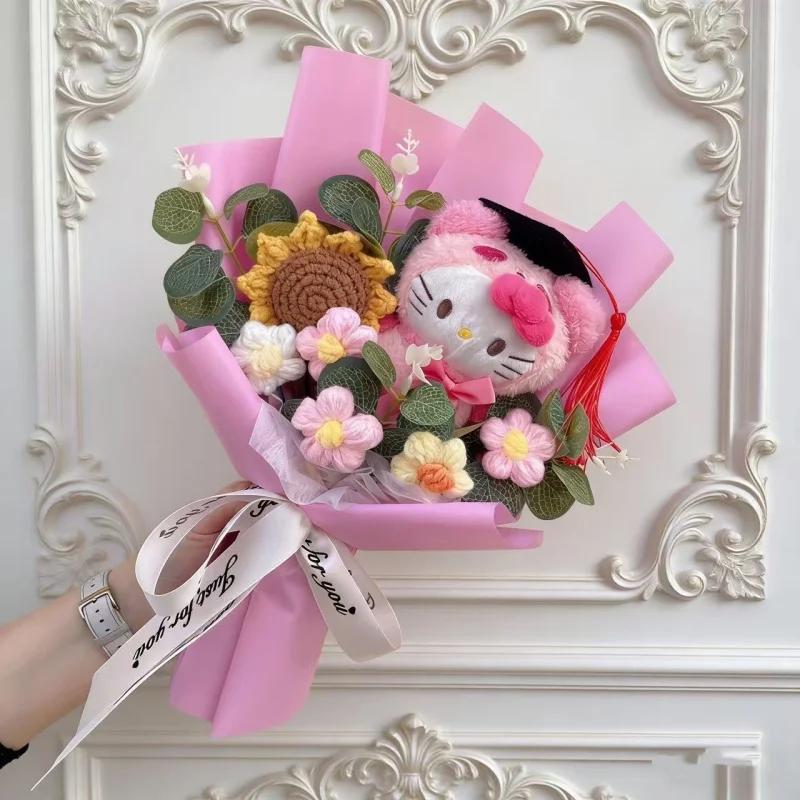 Jouets en peluche série dessin animé Hellokitty Kulomi, Bouquet de remise de diplôme créatif, cadeau