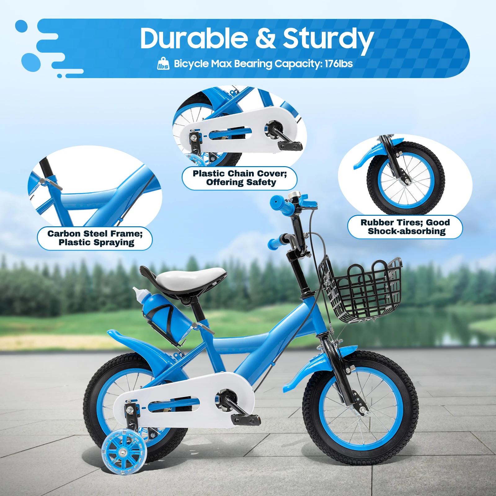 Vélo pour enfants garçons filles vélo pour tout-petits hauteur réglable vélo pour enfants avec panie