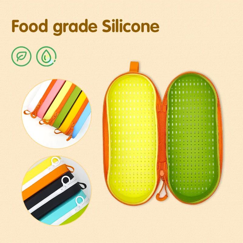 Étui pour lunettes de natation, étuis de protection en Silicone avec trou de vidange pour lunettes d