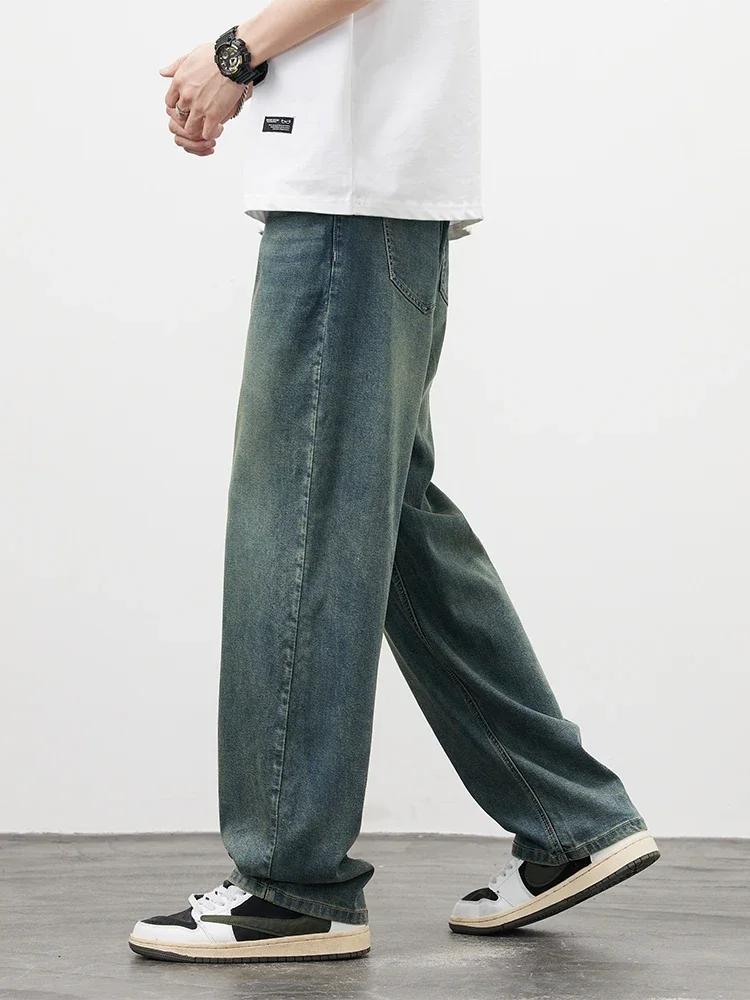 2025 printemps automne nouveaux hommes droit Vintage Fit jean pantalon décontracté de haute qualité