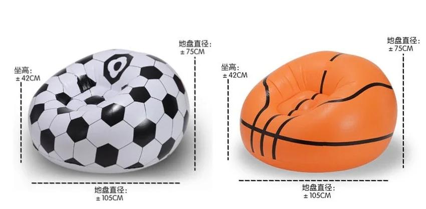 Canapé de Football gonflable, ballon de Football, chaise longue à Air, pouf de basket-ball, mobilier