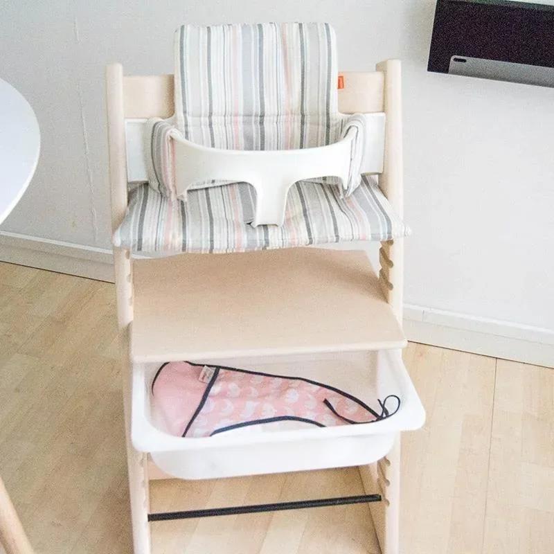 Boîte de rangement pour chaise de repas pour bébé avec couvercle, boîtes d'évaluation portables, gra