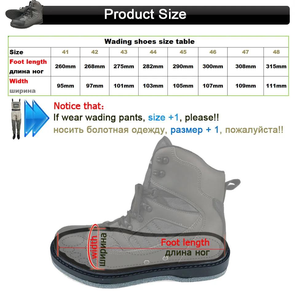 JEERKOOL Chaussures de pêche avec pantalon, Waders de pêche, Baskets aquatiques à semelle en caoutch