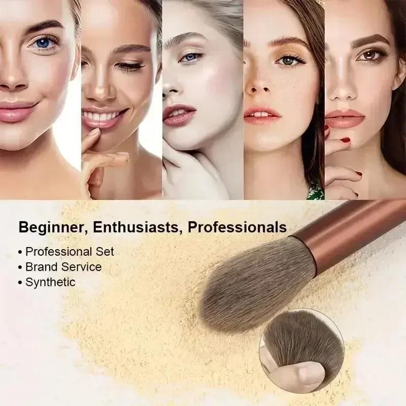Ensemble de pinceaux de maquillage, doux et moelleux, professionnel, fond de teint cosmétique, poudr