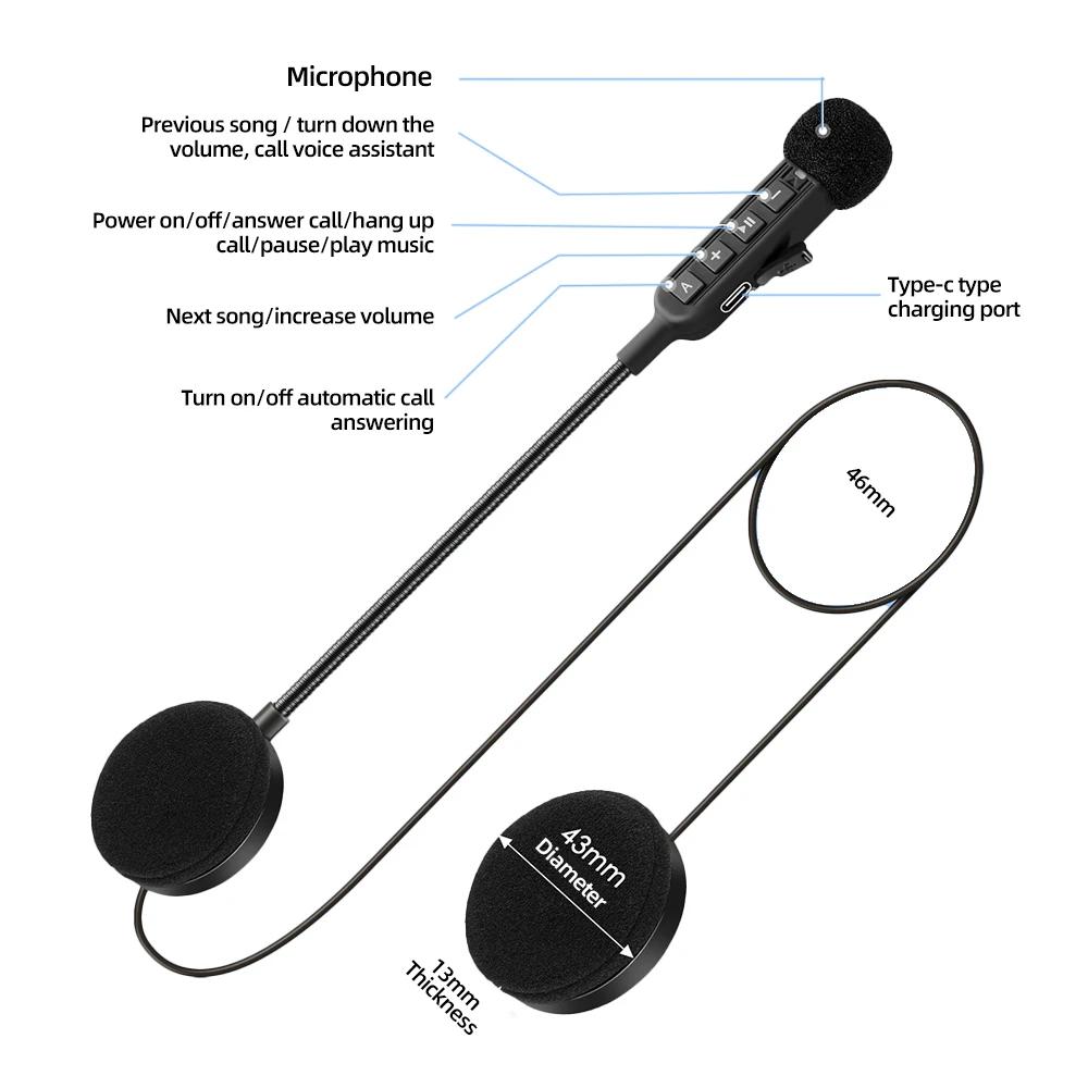 BT30S casque de moto casque Bluetooth 5.3 sans fil écouteur mains libres Kit d'appel stéréo pour cav