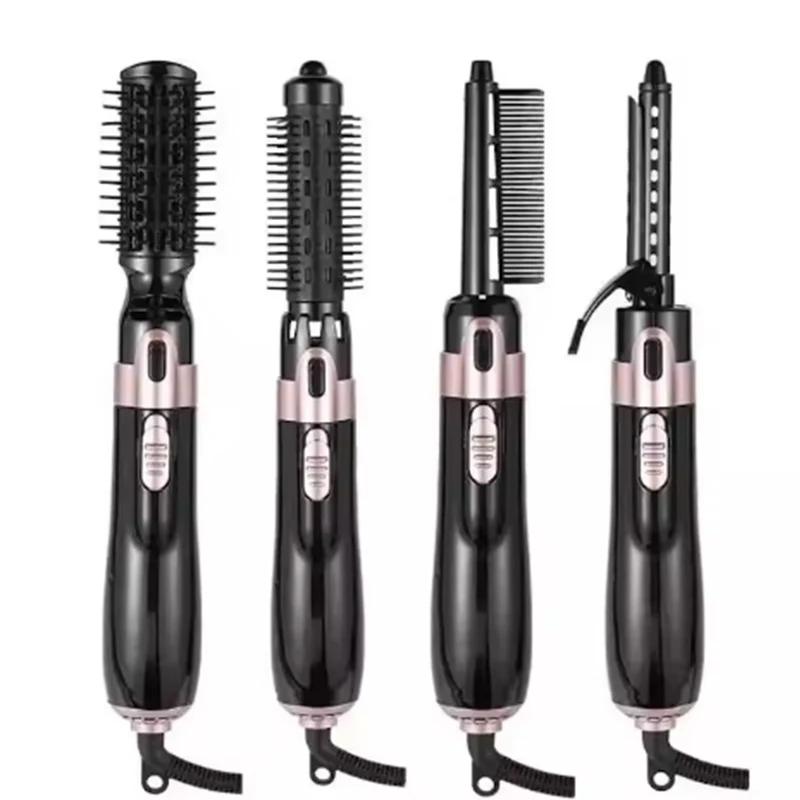 Ensemble de brosses sèche-cheveux multifonctions à air chaud, peigne boucleur, têtes de brosse inter