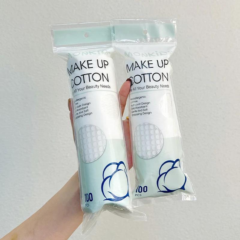 Sous-coton rond doux et respirant, texture double face, utilisé pour le nettoyage quotidien du visag
