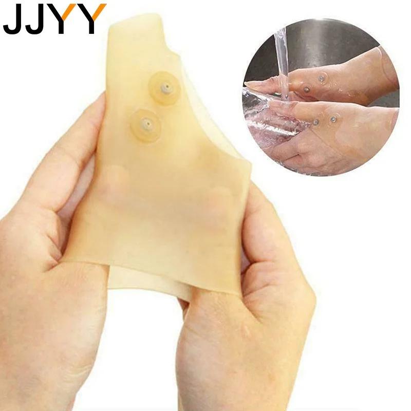 JJYY 1PC thérapie magnétique poignet main pouce soutien gants Silicone Gel arthrite pression correct