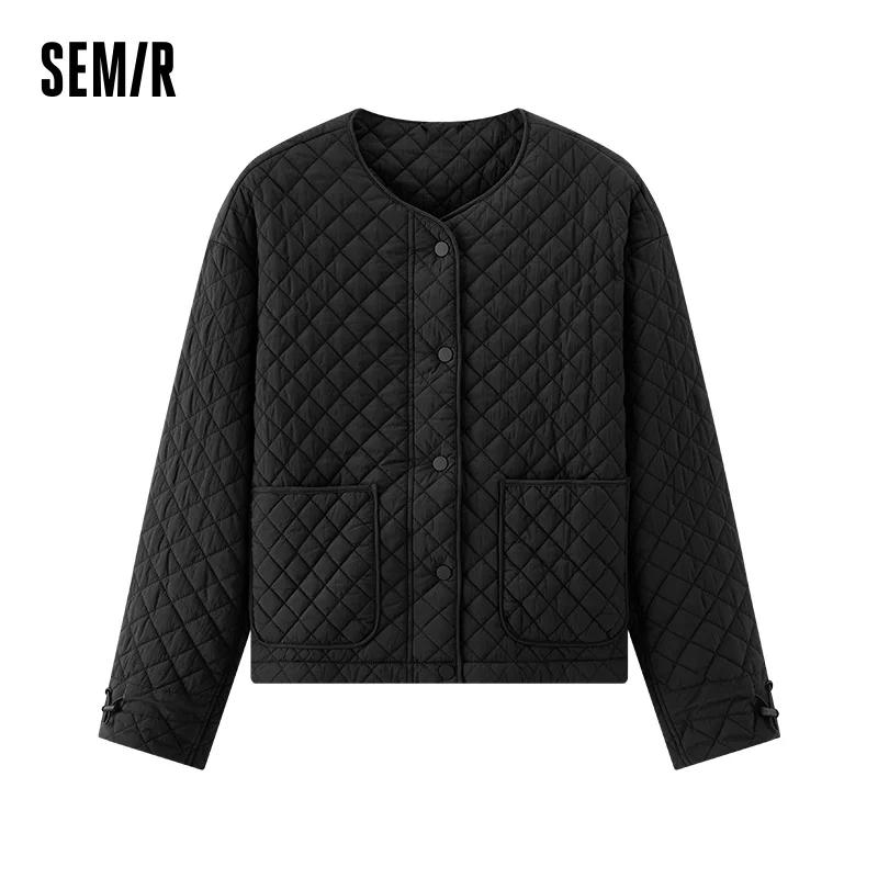 Semir manteaux femmes rembourré texturé diamant couche intérieure ample décontracté 2025 hiver cordo