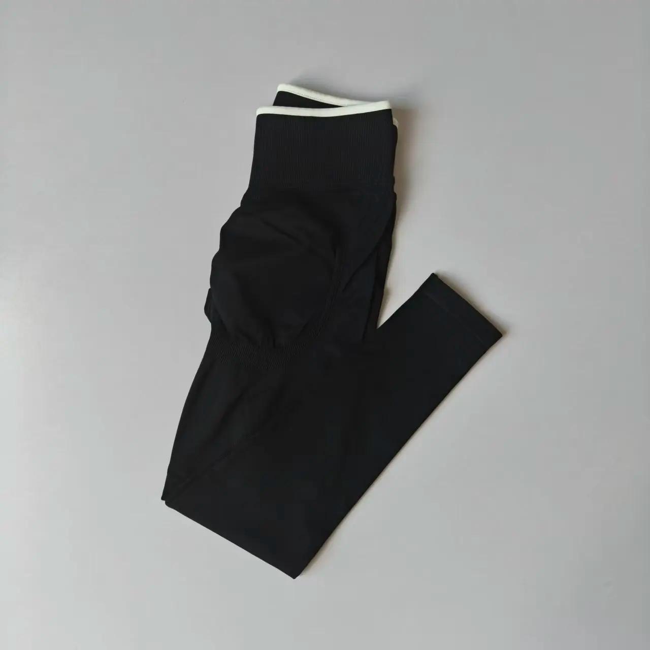 Pantalons de Yoga taille haute sans couture pour femmes, Leggings de contrôle du ventre, extensibles