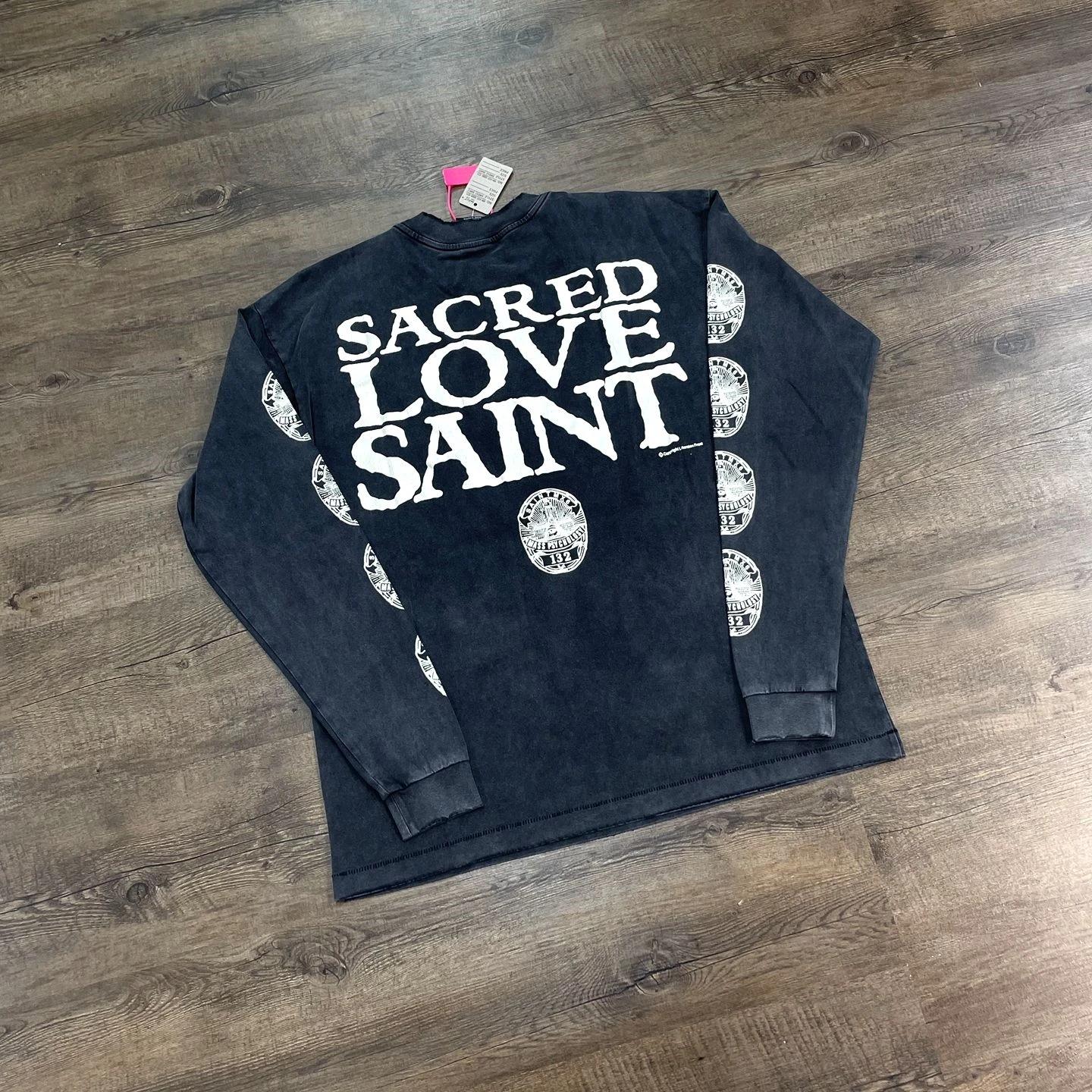 Yao mode Saint de Michael 25SS haute qualité coton à manches longues hauts t-shirt Streetwear surdim