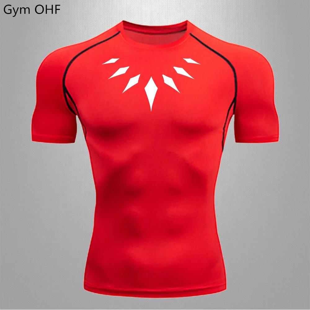T-shirt de compression imprimé anime pour homme, idéal pour le fitness, le Jujitsu, l'entraînement,